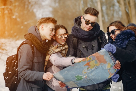 four tourists